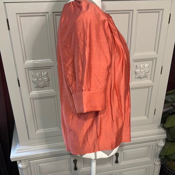 Orange SHEIN Clasi Solid Raglan Sleeve Blouse Size Medium - Picture 9 of 14